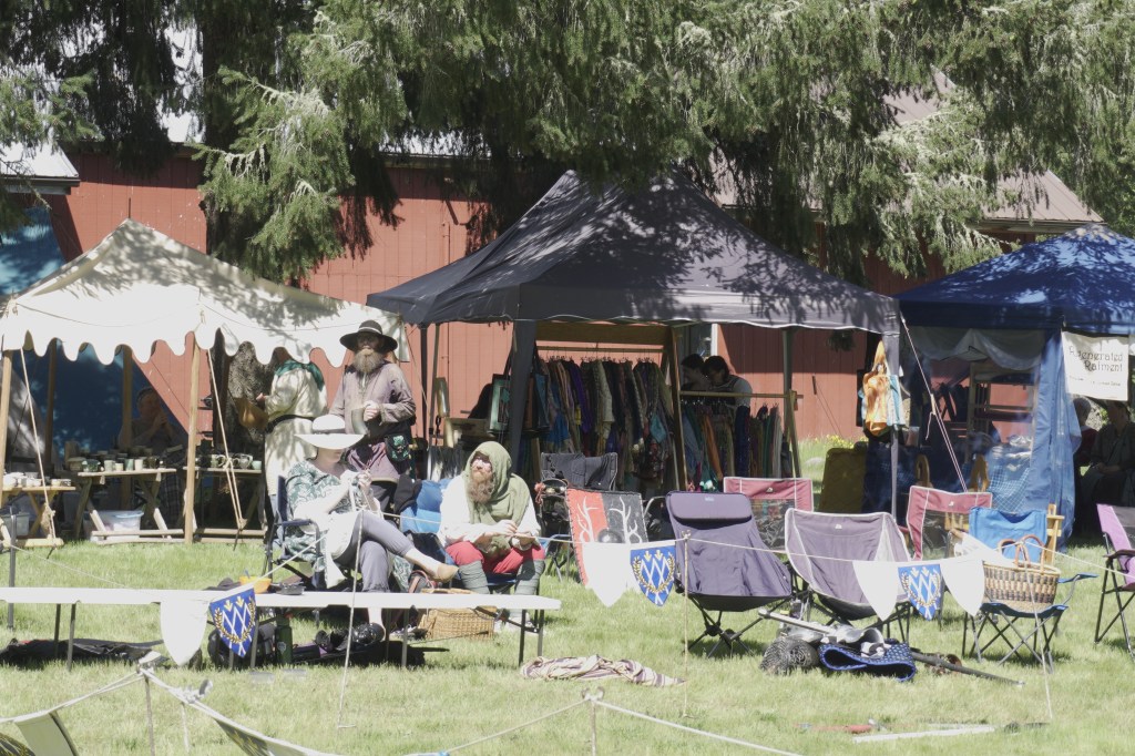 SCA members hang out in between activities at Camp Taloali in Stayton, Oregon on April 25, 2026.